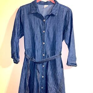 Belted denim dress girls size xl